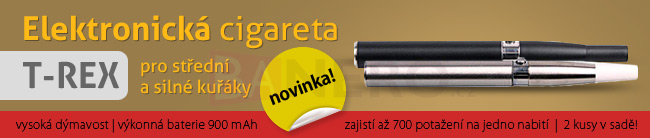 Elektronická cigareta T-REX, překvapí spolehlivostí ,dýmavostí i chutí...příjemně překvapí.